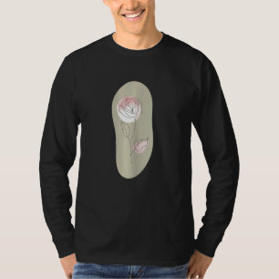 Camiseta As mulheres sentem Rosas verdes de boho Flor Minim