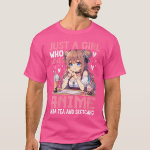Camiseta As Mulheres Só Adoram A Anime Boba Tea E Sk