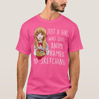 Camiseta As Mulheres Só Adoram Anime Ramen E Sketc