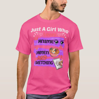 Camiseta As Mulheres Só Adoram Anime Ramen E Sketc