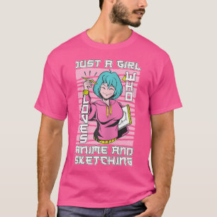 Camiseta As Mulheres Só Adoram Animes E Esboços