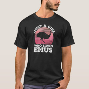 Camiseta As Mulheres Só Adoram O Emus Para Uma Menina Emu