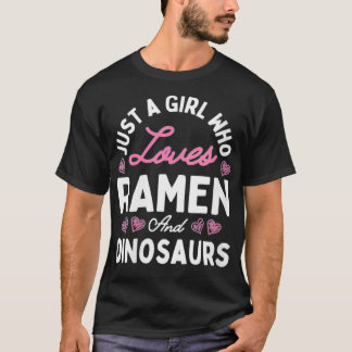 Camiseta As Mulheres Só Adoram Ramen E Dinossauros G