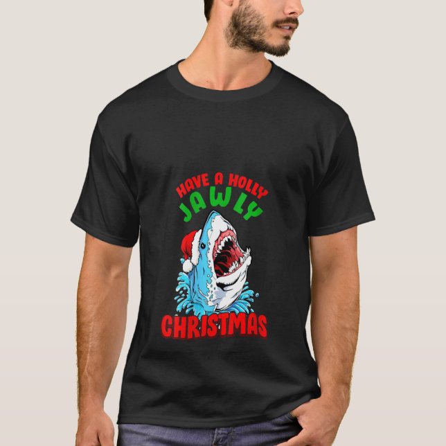 Camiseta As Mulheres Têm Papais noeis De Tubarão De Natal H (Frente)