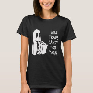 Camiseta As Mulheres Trocarão Doces Para O Dia de as Bruxas