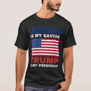 Camiseta As Mulheres Trump 2020 Oferecem Jesus É Meu Salvad