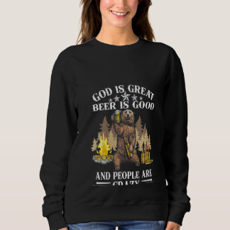 Camiseta As Mulheres Ursos Acampando Deus É Cerveja Excelen