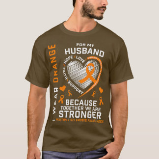 Camiseta As Mulheres Vestem Laranja Para Meu Marido Múltipl