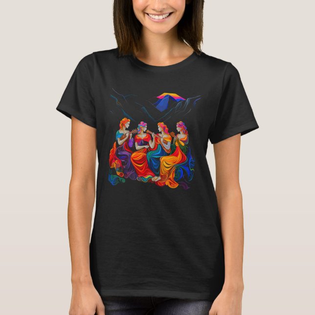 Camiseta As musas deusas mitológicas gregas da literatura (Frente)