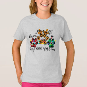 Camiseta As Patas De Pet Têm Um Feliz Natal