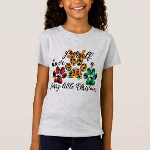 Camiseta As Patas De Pet Têm Um Feliz Natal
