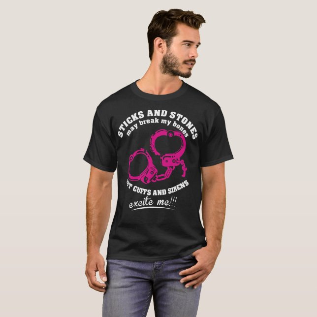 Camiseta As pedras das varas podem quebrar punhos que dos (Frente Completa)
