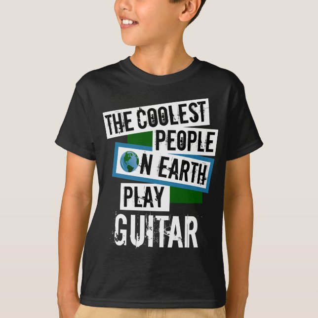 Camiseta As pessoas as mais frescas na guitarra do jogo da (Frente)