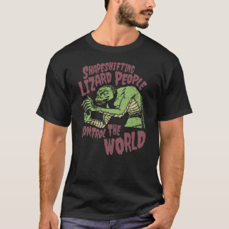 Camiseta As Pessoas De Lizard Que Se Esboçam Controlam O Al
