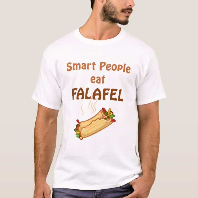 Camiseta As pessoas espertas comem o falafel (Frente)