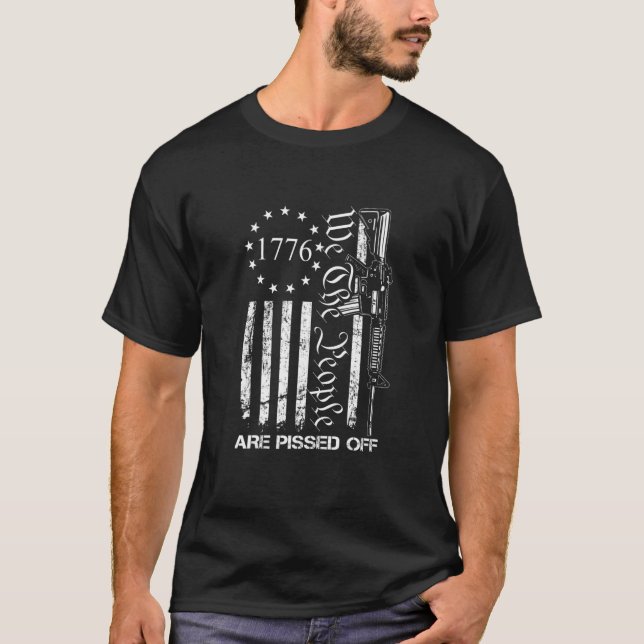 Camiseta As Pessoas Estão Irritadas Com Direitos De Arma Do (Frente)
