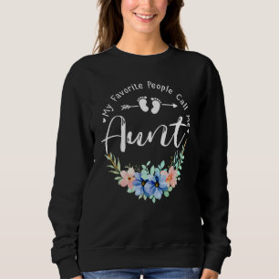 Camiseta As Pessoas Favoritas Me Chamam de Tia Mulheres Flo