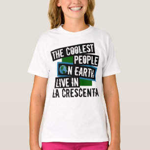 Camiseta As Pessoas mais frias da Terra vivem em La Crescen