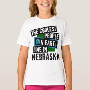 Camiseta As Pessoas mais legais da Terra moram em Nebraska