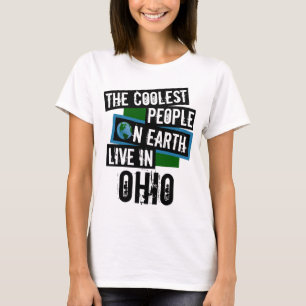 Camiseta As Pessoas mais legais da Terra moram em Ohio