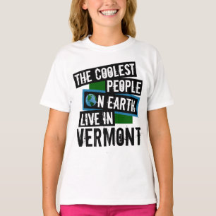 Camiseta As Pessoas mais legais da Terra moram em Vermont