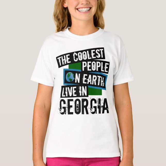 Camiseta As Pessoas mais legais da Terra vivem na Geórgia (Frente)