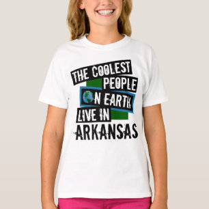 Camiseta As Pessoas mais legais da Terra vivem no Arkansas