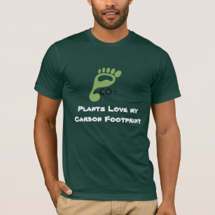 Camiseta As plantas amam minha pegada do carbono
