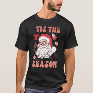Camiseta As Portas De Natal Tis' A Época Retro Holiday Sa