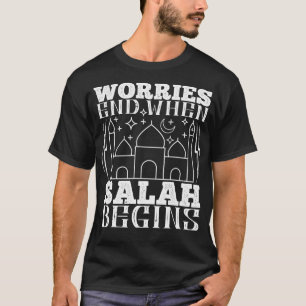 Camiseta As Preocupações Islâmicas Terminam Quando Salah Co