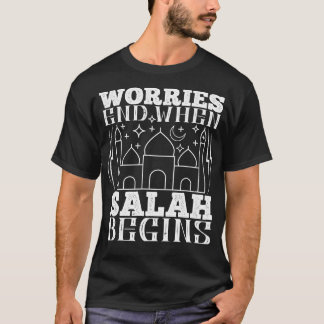 Camiseta As Preocupações Islâmicas Terminam Quando Salah Co
