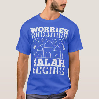 Camiseta As Preocupações Islâmicas Terminam Quando Salah Co