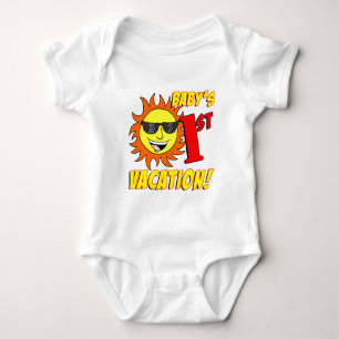 Camiseta As primeiras férias do bebê