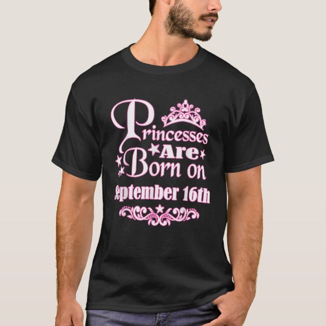 Camiseta As princesas estão Nasceres em 16 de setembro, Pri (Frente)