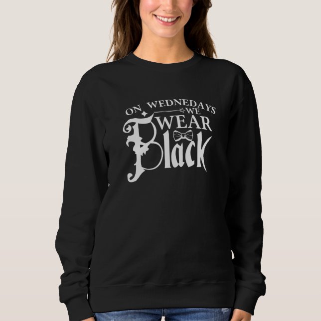 Camiseta Às quartas-feiras Vestimos às quartas-feiras negra (Frente)