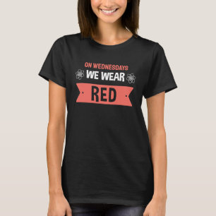 Camiseta Às quartas-feiras Vestimos Red Teacher para Ed 11