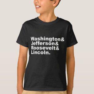 Camiseta As Quatro Faces dos Antepassados do Monte Rushmore