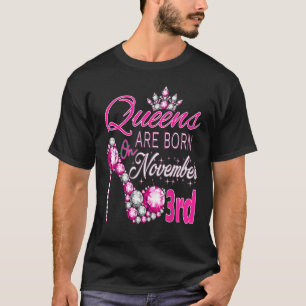Camiseta As rainhas são nasceres no dia 3 de novembro Scorp