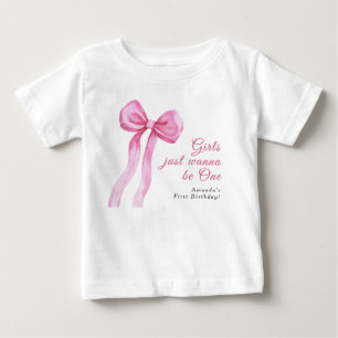 Camiseta As raparigas só querem ser uma primeiro aniversari