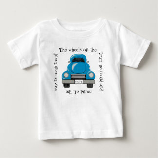 Camiseta As rodas azuis do caminhão de Chevy do vintage vão