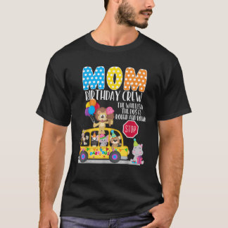 Camiseta As Rodas Do Ônibus Equipe De Aniversário Da Mamãe 