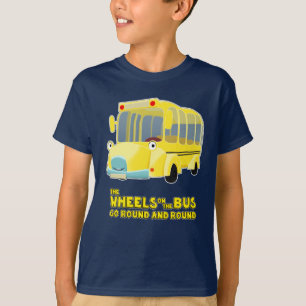 Camiseta As rodas no ônibus vão circularmente