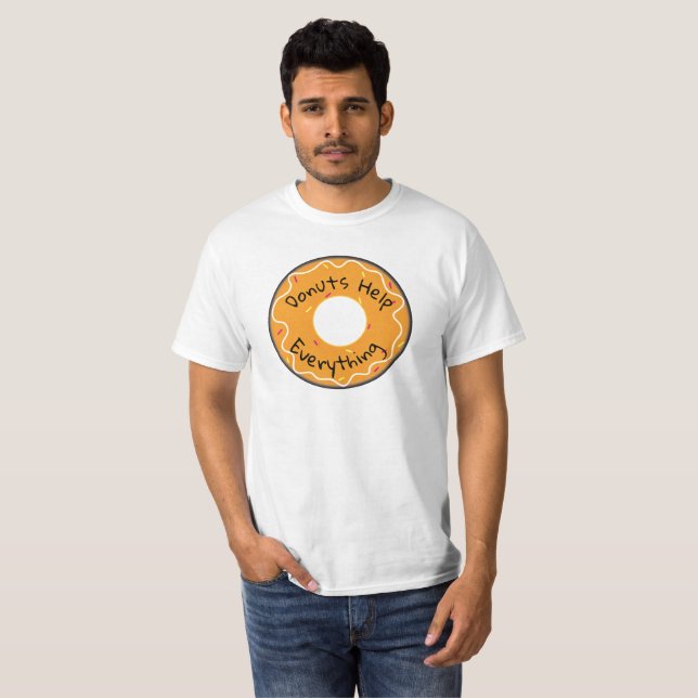 Camiseta As Rosquinhas de adolescentes ajudam tudo (Frente Completa)