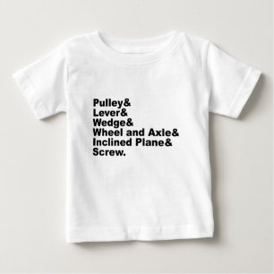Camiseta As Seis Máquinas Simples de Arquimedes