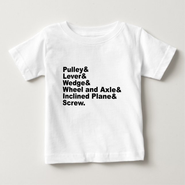 Camiseta As Seis Máquinas Simples de Arquimedes (Frente)