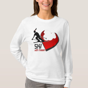 Camiseta As SENHORAS "ESQUIAM COM O CORAÇÃO" HOODY cabido