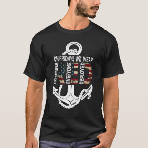 Camiseta Às sextas-feiras Vestimos Vermelho Lembrar Todos I