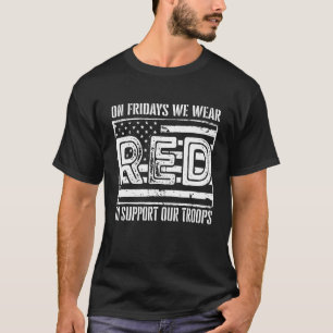 Camiseta Às Sextas-Feiras Vestimos Vermelho Para Apoiar As