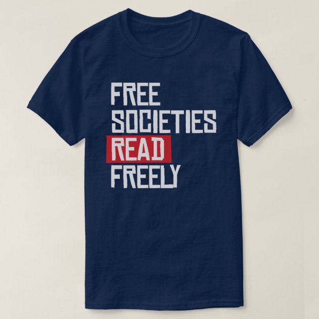 Camiseta As sociedades livres leem livremente (Frente do Design)