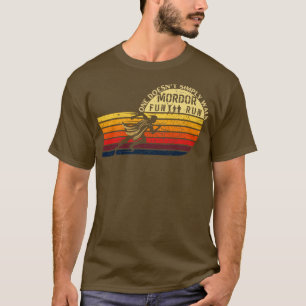 Camiseta As Terras Médias Anuais do Mordor do Eóstolo Corre